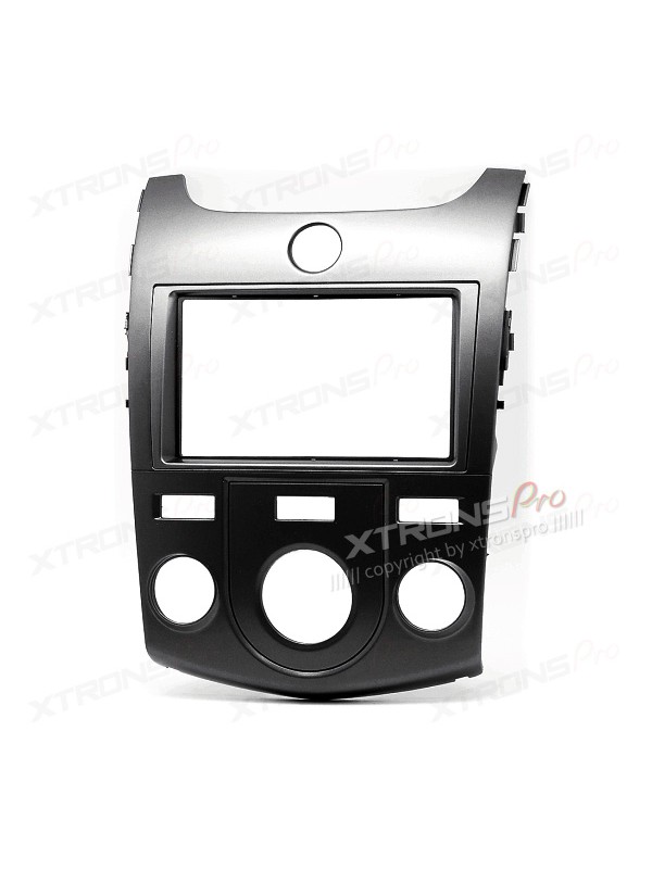 Double Din Car Stereo CD Black Fascia Fitting Kit for KIA with Manual Air-Conditioning