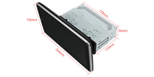 單 DIN | 安卓/iPhone | 八核 | 4GB 記憶體和 64GB ROM | 可旋轉 QLED 顯示器 | 全球4G LTE解決方案| DX120L