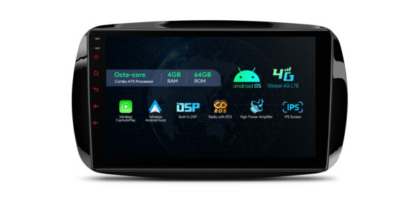 Smart Fortwo | 安卓/iPhone | 八核 | 4GB 記憶體和 64GB ROM | 全球4G LTE解決方案| IAP92MSMTNS