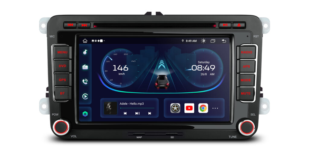 福士/斯柯達/西雅特 | 安卓/iPhone | 八核 | 2GB DDR4 記憶體和 32GB ROM | 汽車級硬體 | IE72MTV