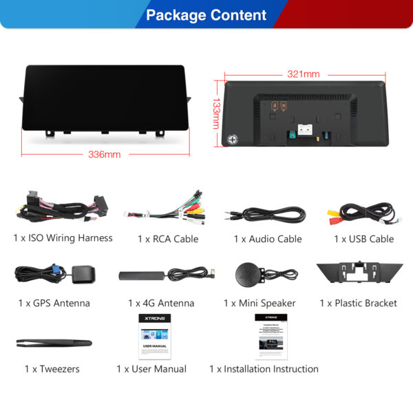寶馬 | X1 | 安卓系統 & OEM 系統 | 高通 680 | 八核心 | 8GB 記憶體 & 128GB 儲存空間| QGB23CIB12X1