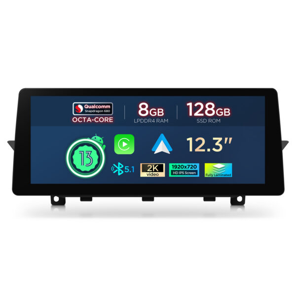 寶馬 | X1 | 安卓系統 & OEM 系統 | 高通 680 | 八核心 | 8GB 記憶體 & 128GB 儲存空間| QGB23CIB12X1