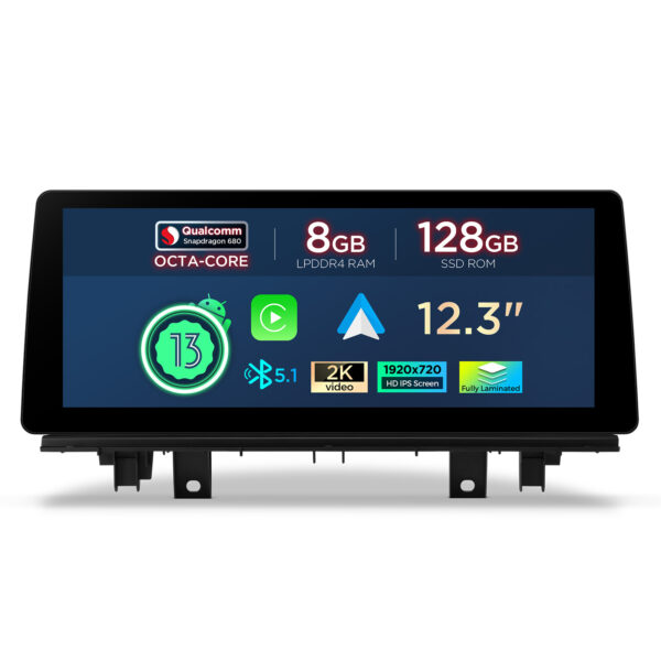 寶馬  | X1 F48 | 安卓系統 & OEM 系統 | 高通 680 | 八核心 | 8GB 記憶體 & 128GB 儲存空間 | QGB23EVB12X1N