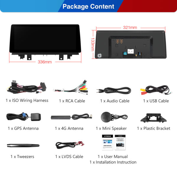 寶馬  | X1 F48 | 安卓系統 & OEM 系統 | 高通 680 | 八核心 | 8GB 記憶體 & 128GB 儲存空間 | QGB23EVB12X1N