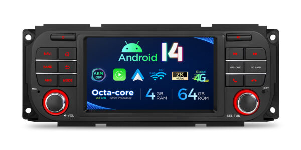 吉普/道奇/佳士拿 | 安卓 14 | 八核 | 4GB 記憶體 & 64GB 儲存空間 | 全球 4G LTE 解決方案 | PX54WRJLGS