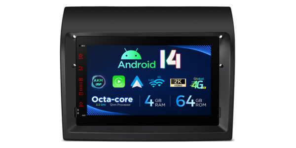 菲亞特 Ducato |安卓 14 |八核 |4GB RAM & 64GB ROM |全球 4G LTE 解決方案 |PX74DTFLGS