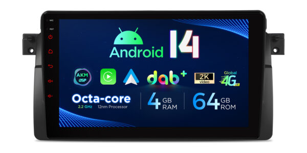 寶馬/路華/MG | 安卓 14 | 八核 | 4GB 記憶體 & 64GB 儲存空間 | 全球 4G LTE 解決方案 | PXP9446BGDAB