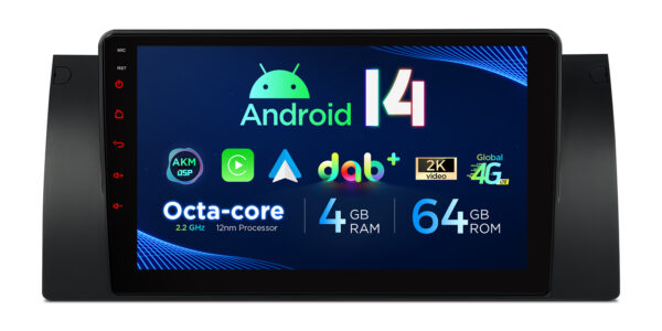 寶馬 X5 E53 | 安卓 14 | 八核 | 4GB 記憶體 & 64GB 儲存空間 | 全球 4G LTE 解決方案 | PXP9453BGDAB